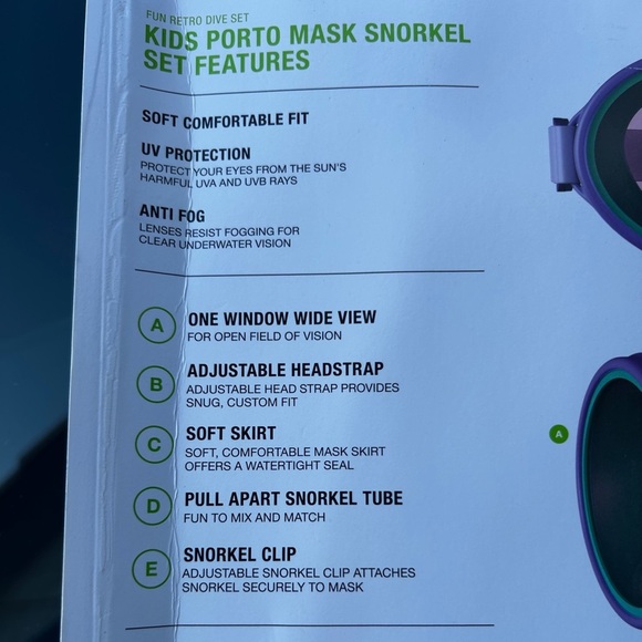 Speedo Kids Fun Retro Dive Set - Blue and Green - Picture 3 of 4